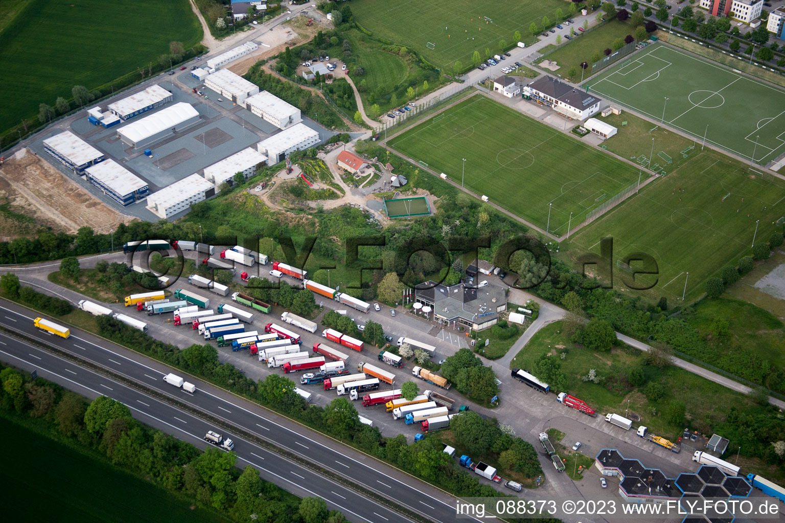 Bensheim in the state Hesse, Germany seen from above