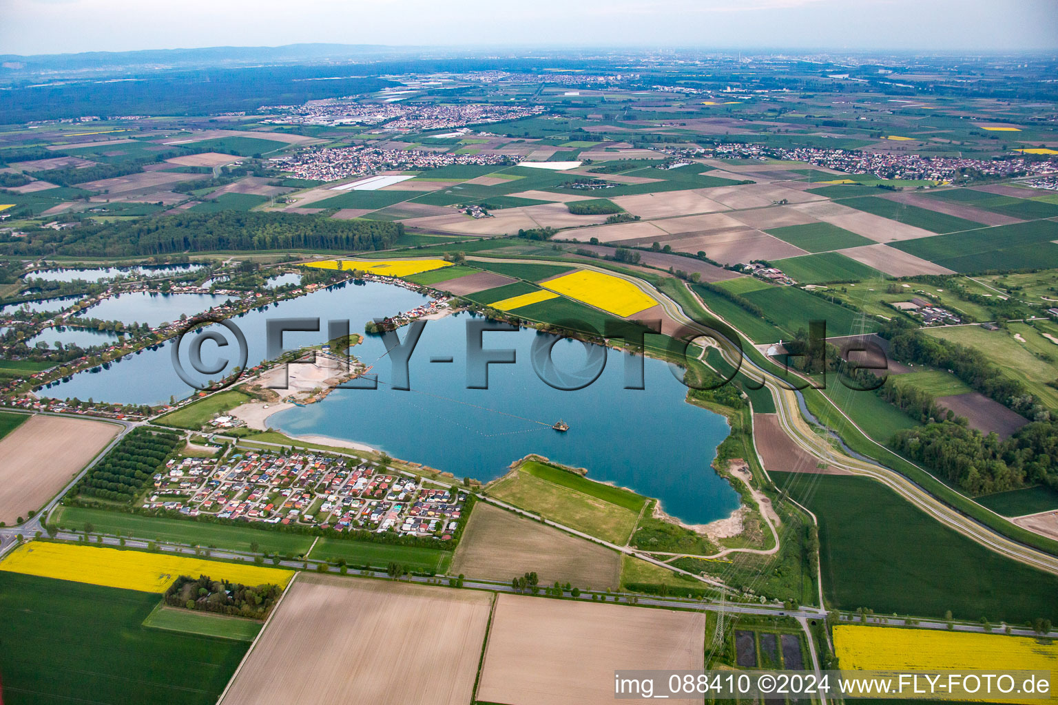 Riedsee in Biblis in the state Hesse, Germany