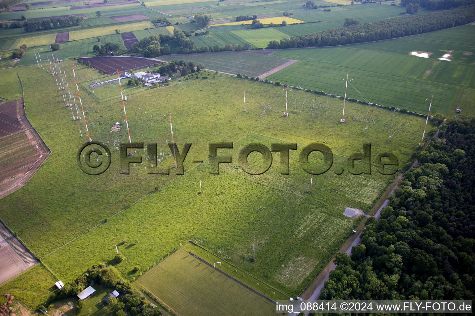 Antennas in Biblis in the state Hesse, Germany