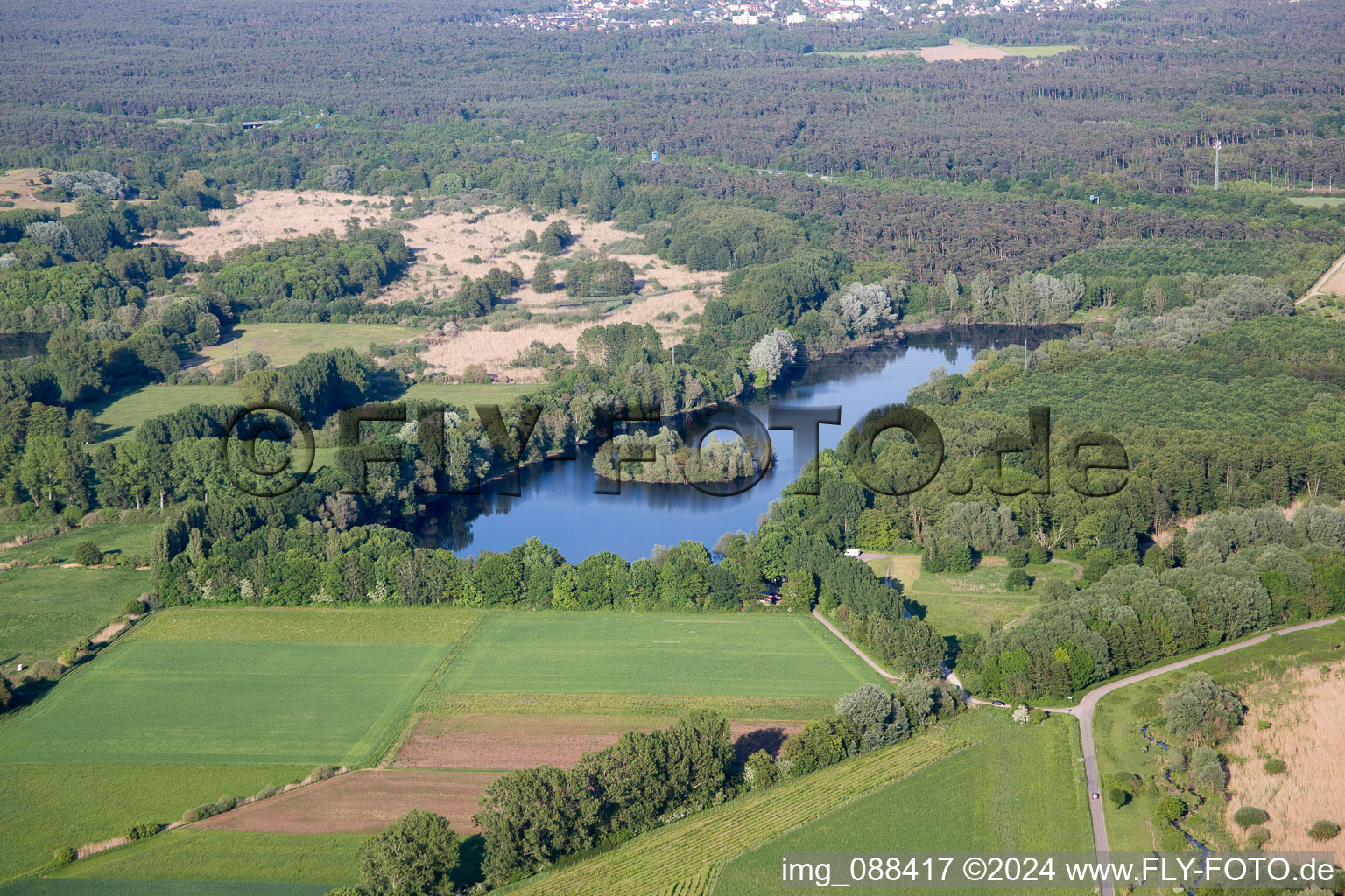 Erlensee in Bickenbach in the state Hesse, Germany