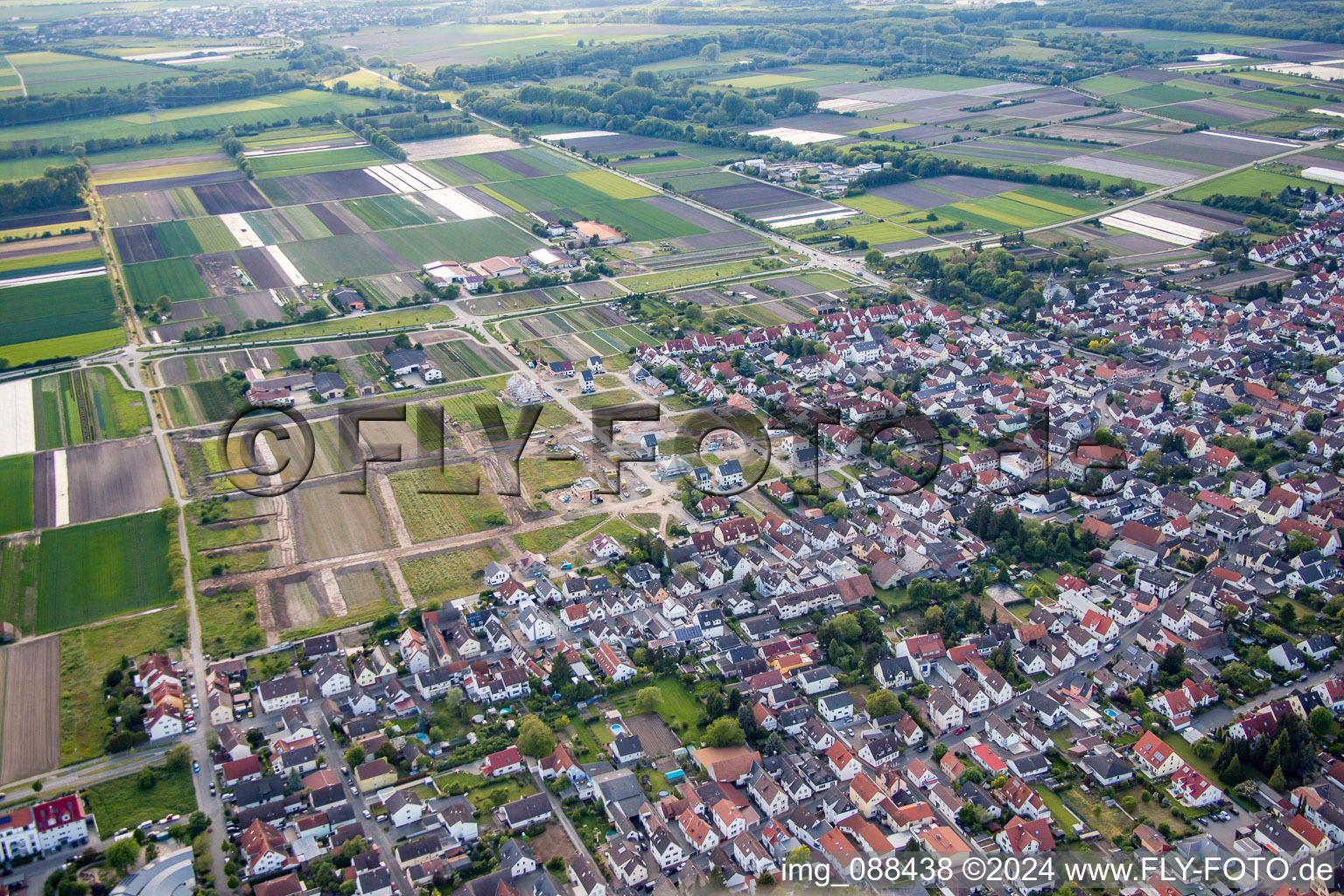 New development area Westring in Griesheim in the state Hesse, Germany