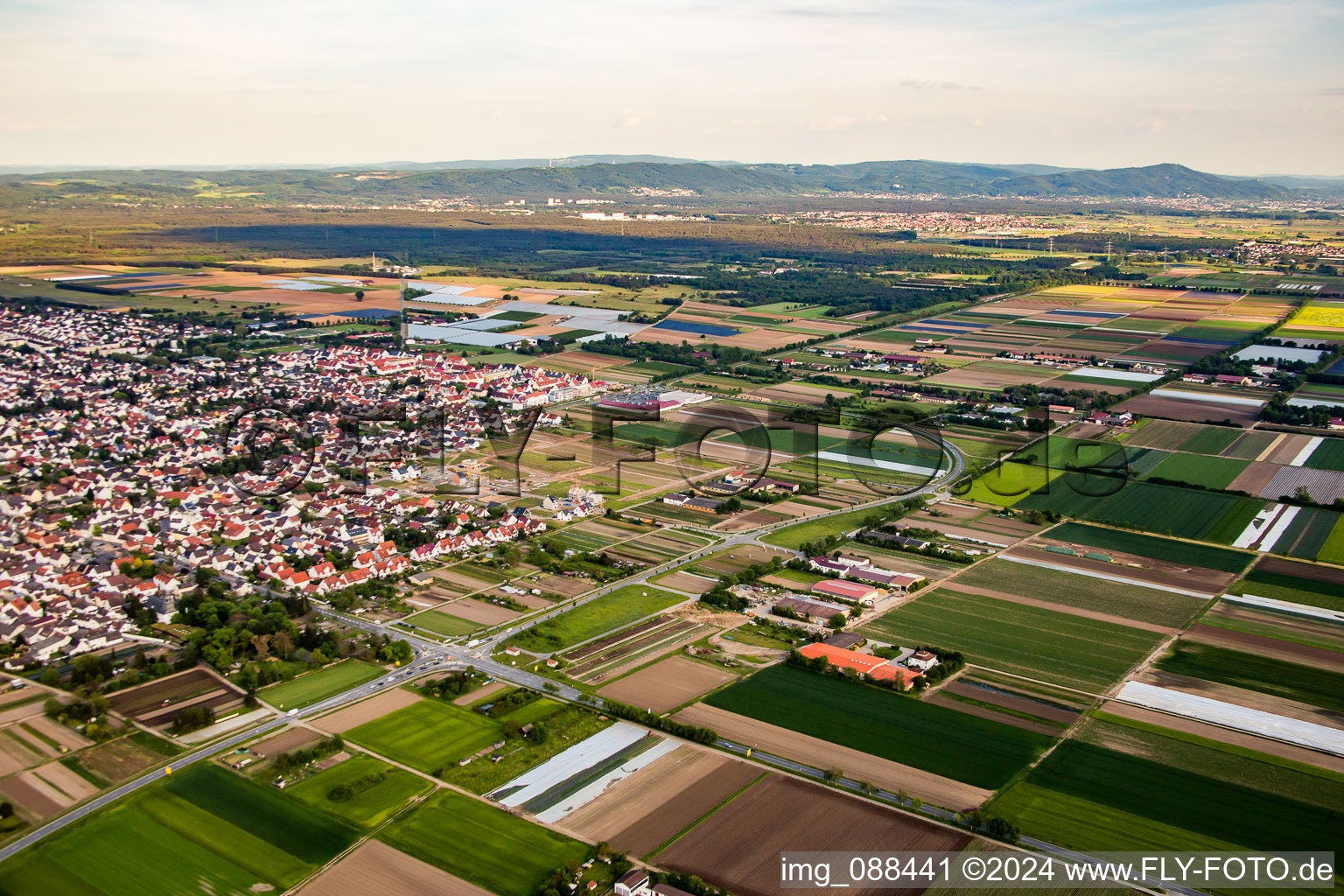 From the northwest in Griesheim in the state Hesse, Germany