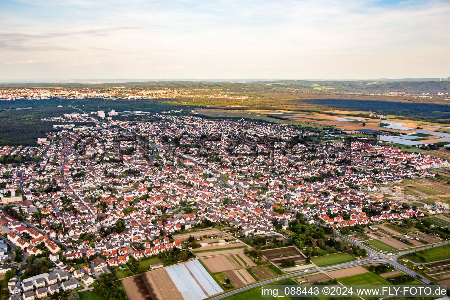 From the west in Griesheim in the state Hesse, Germany