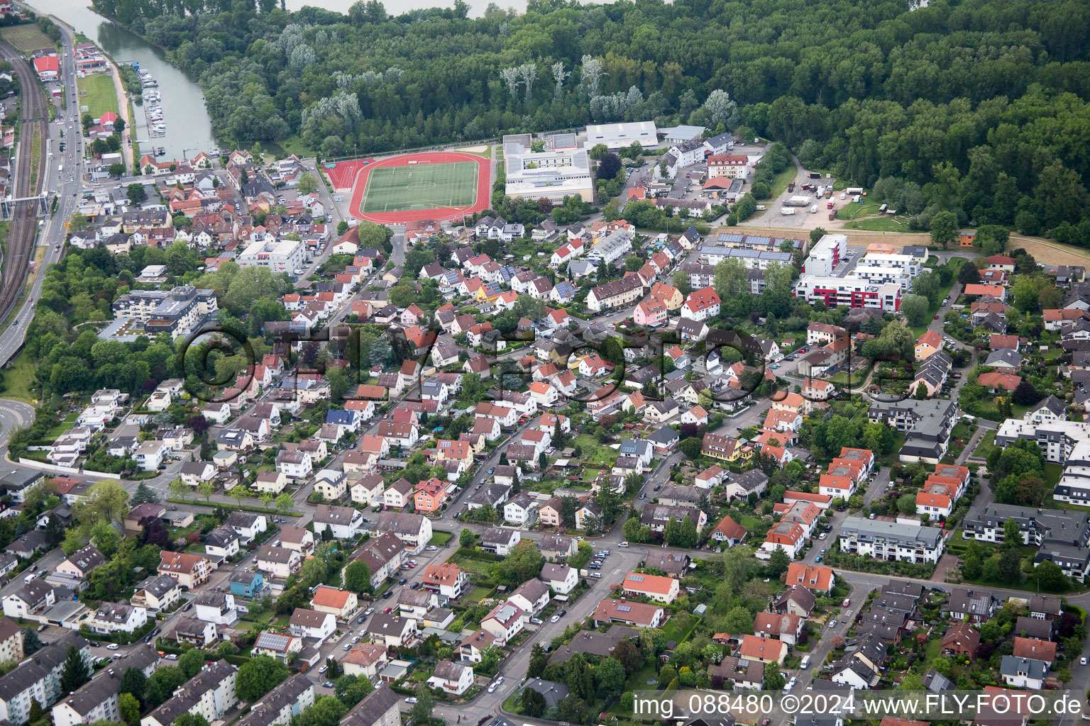 Drone image of Oppenheim in the state Rhineland-Palatinate, Germany