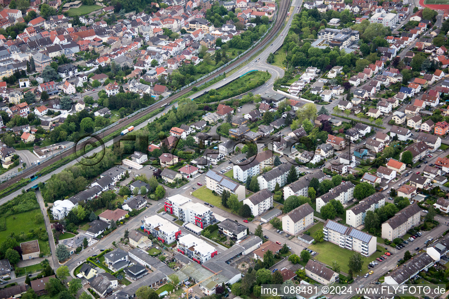 Oppenheim in the state Rhineland-Palatinate, Germany from the drone perspective