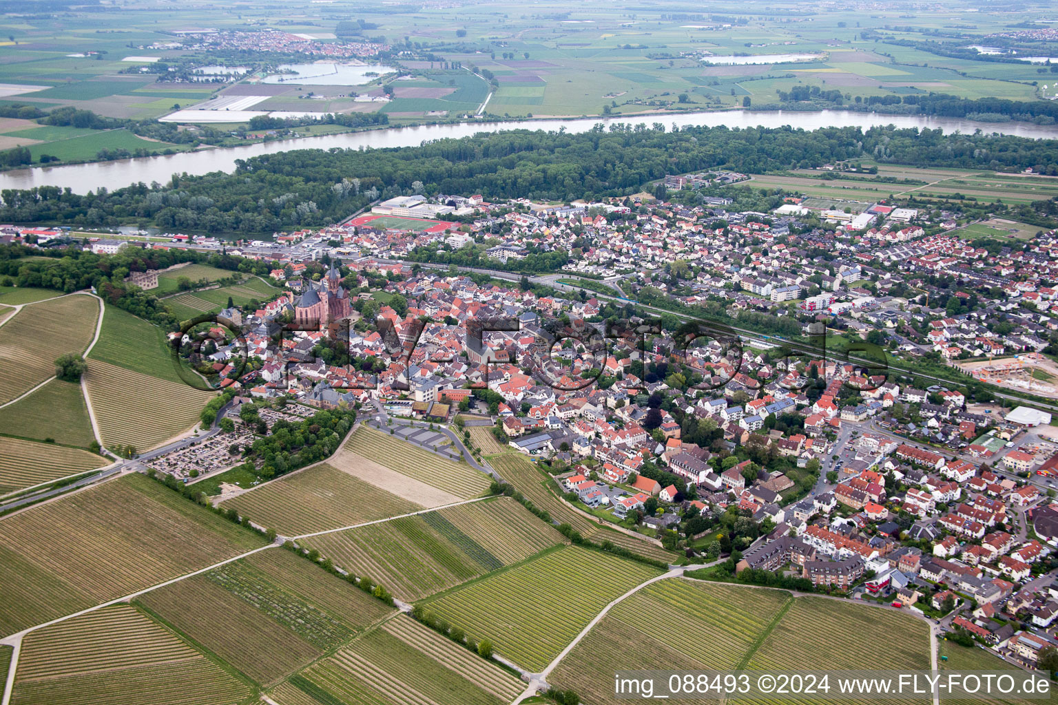 Oppenheim in the state Rhineland-Palatinate, Germany out of the air