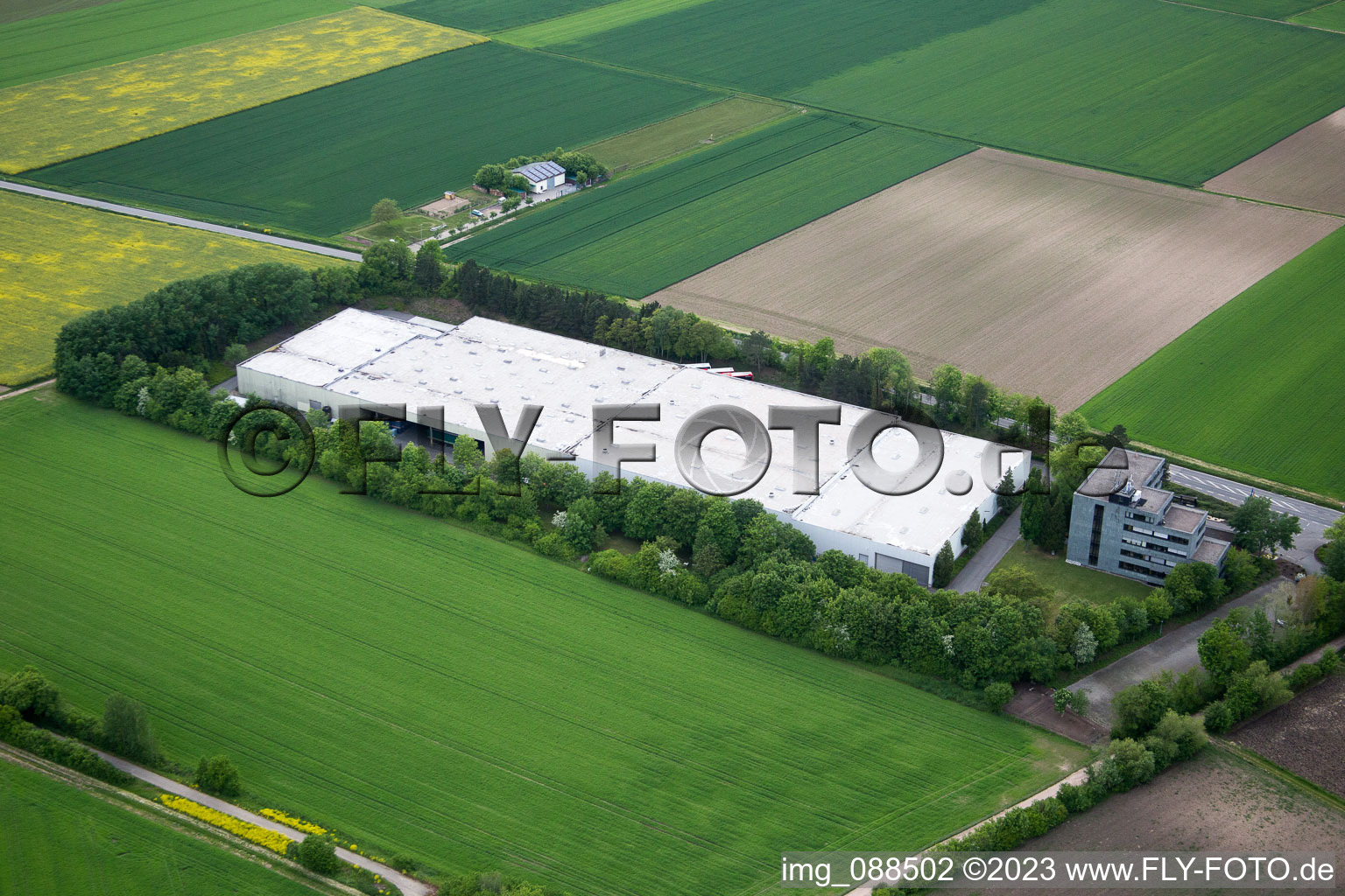 Aerial photograpy of Dexheim in the state Rhineland-Palatinate, Germany