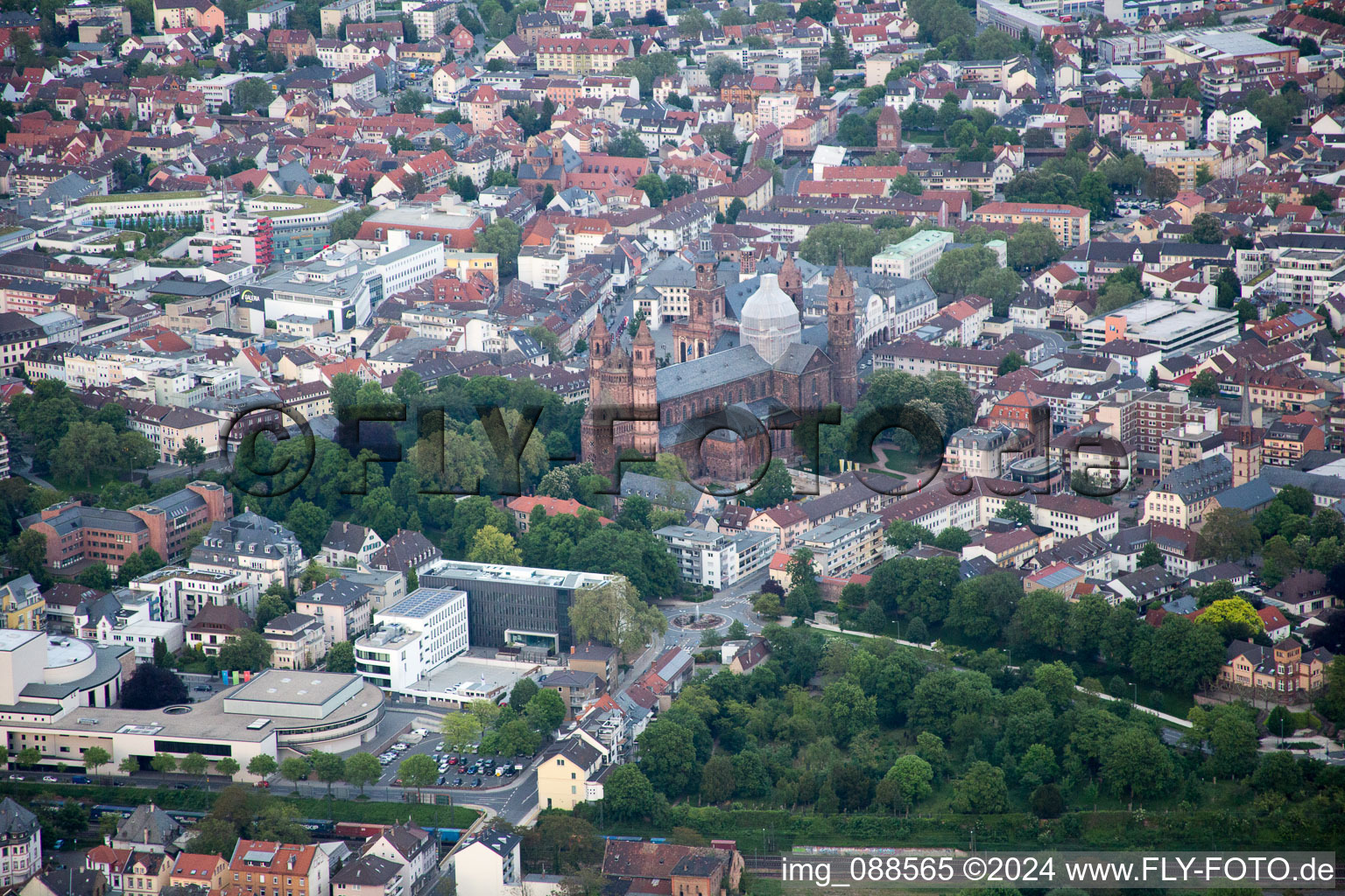 Imperial Cathedral of St. Peter in Worms in the state Rhineland-Palatinate, Germany