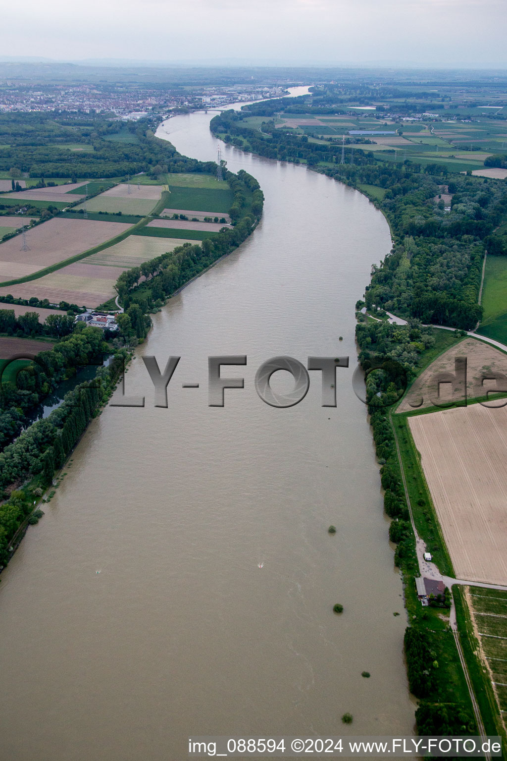 Petersau in the state Rhineland-Palatinate, Germany viewn from the air