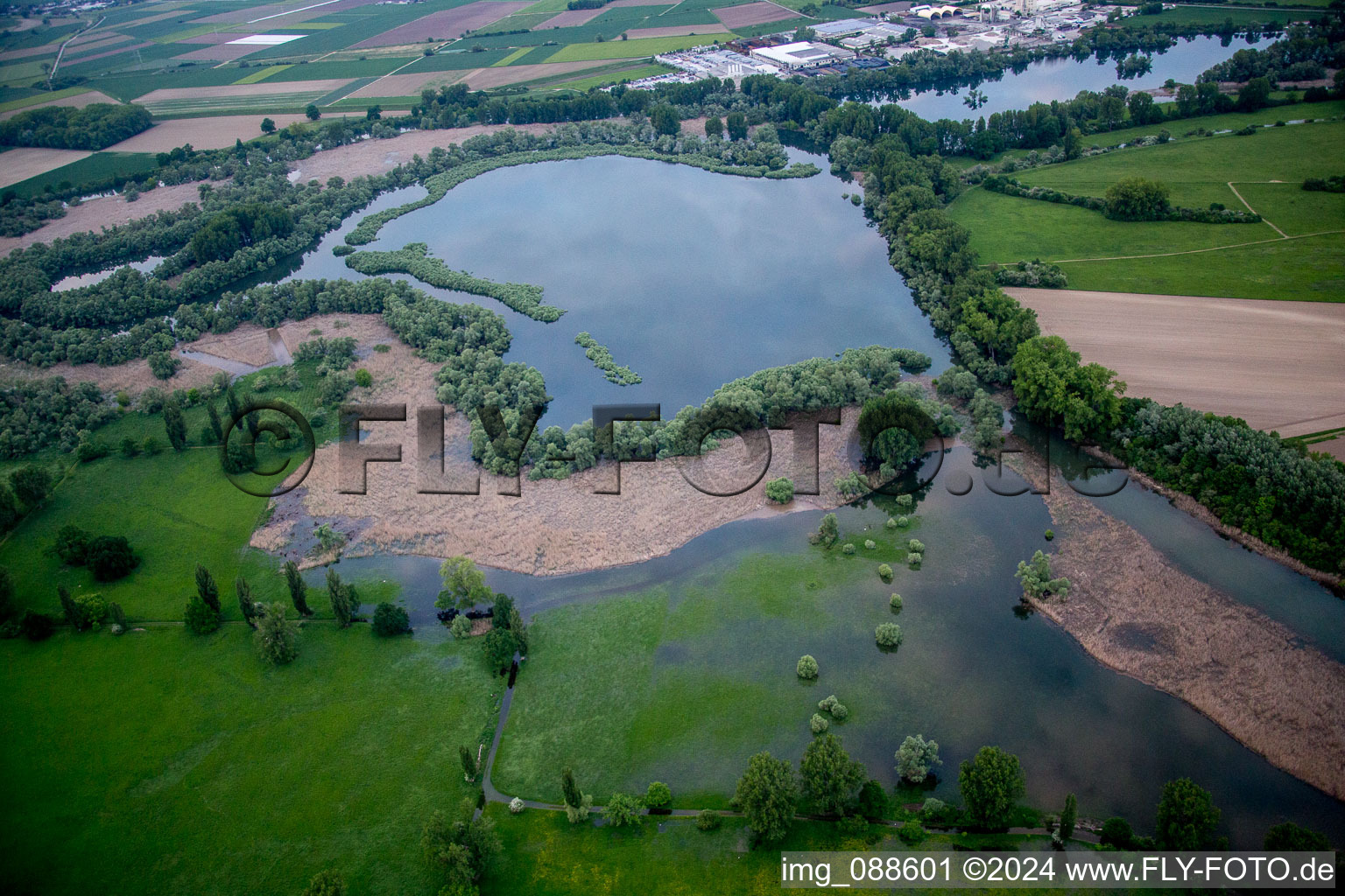 Aerial photograpy of Lampertheim in the state Hesse, Germany