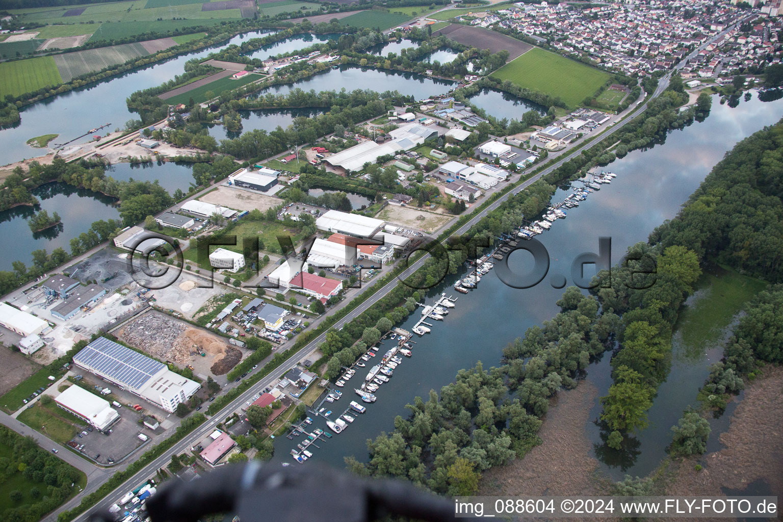 Oblique view of Lampertheim in the state Hesse, Germany