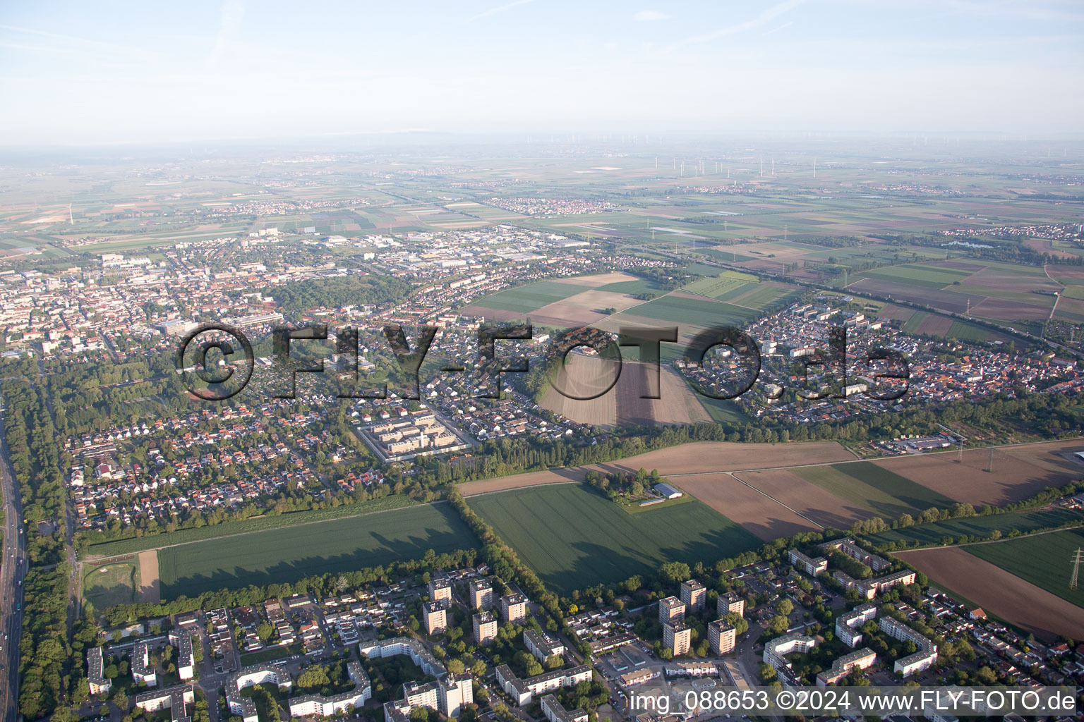 Frankenthal in the state Rhineland-Palatinate, Germany out of the air