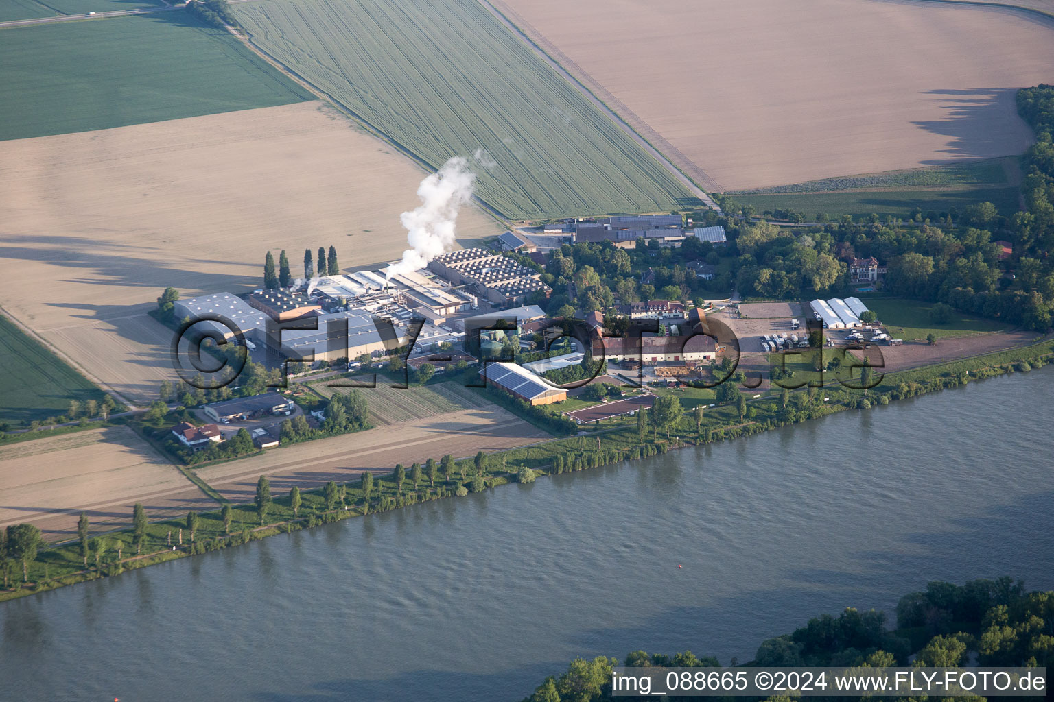 Petersau in the state Rhineland-Palatinate, Germany from the drone perspective