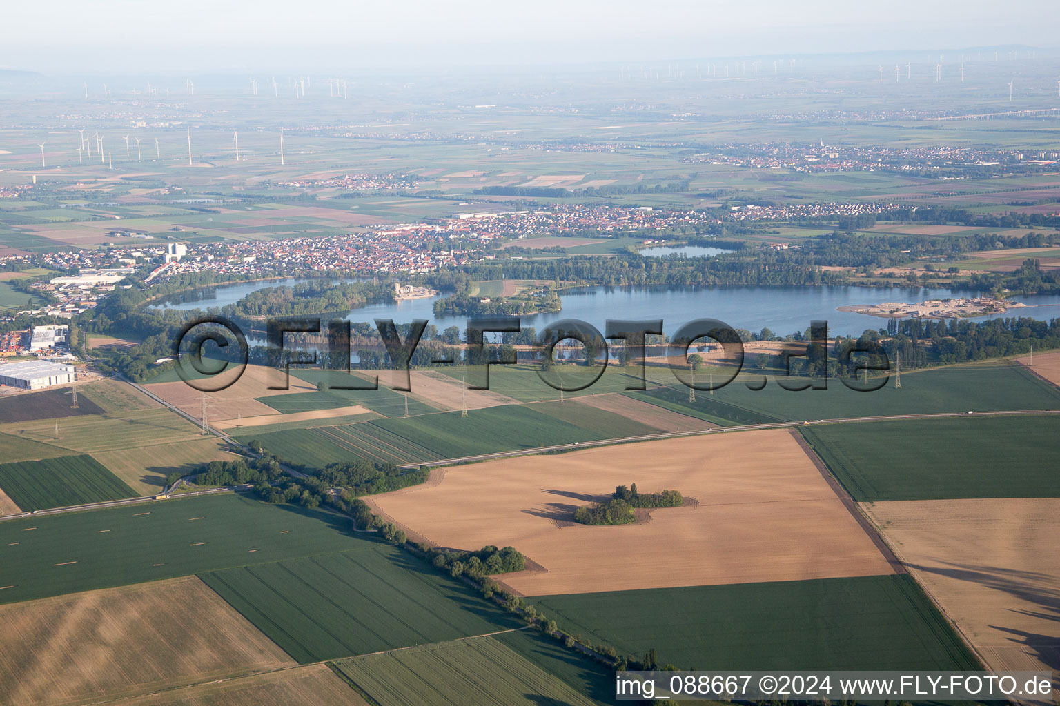 Petersau in the state Rhineland-Palatinate, Germany seen from a drone