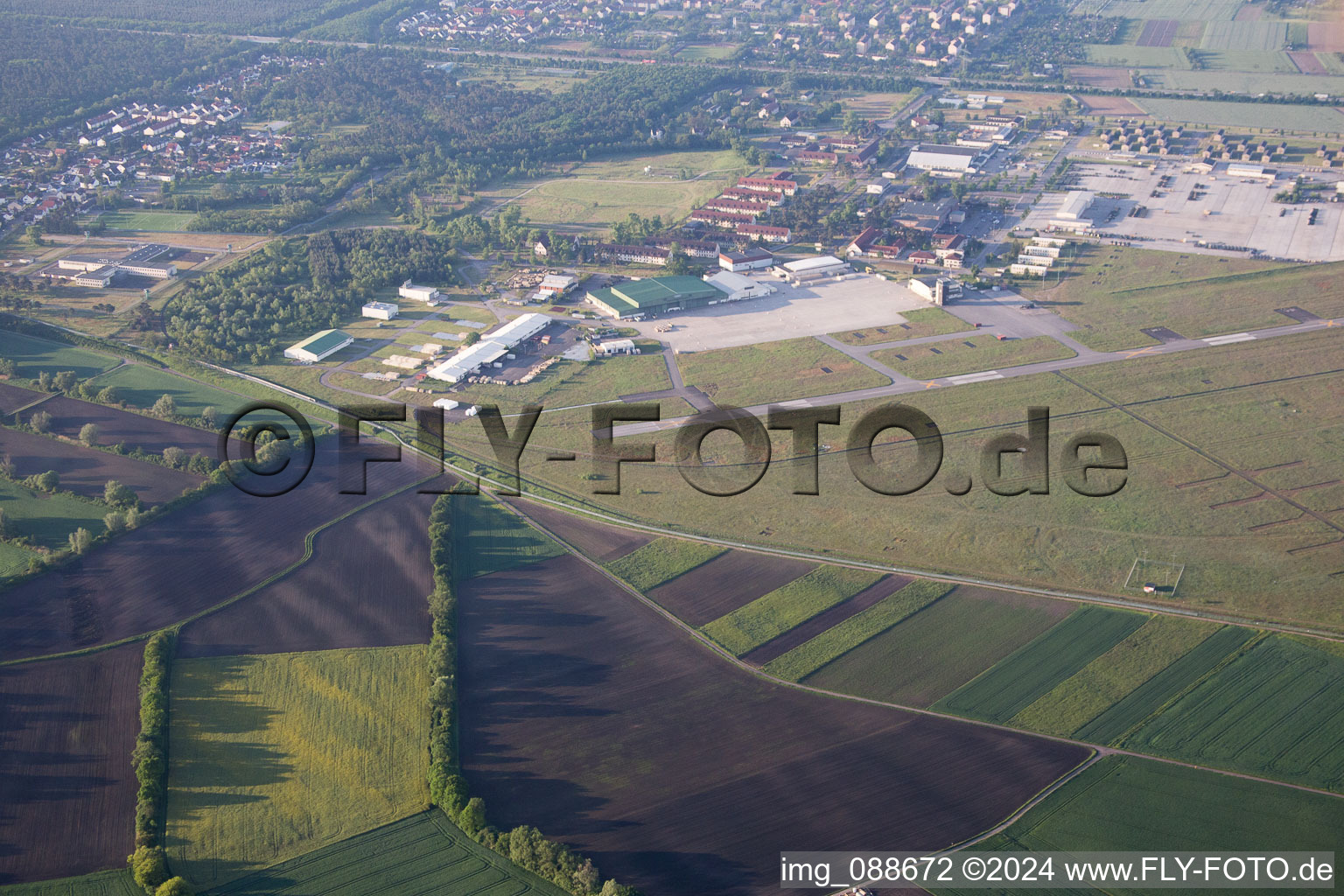 Aerial view of Coleman in the district Sandhofen in Mannheim in the state Baden-Wuerttemberg, Germany