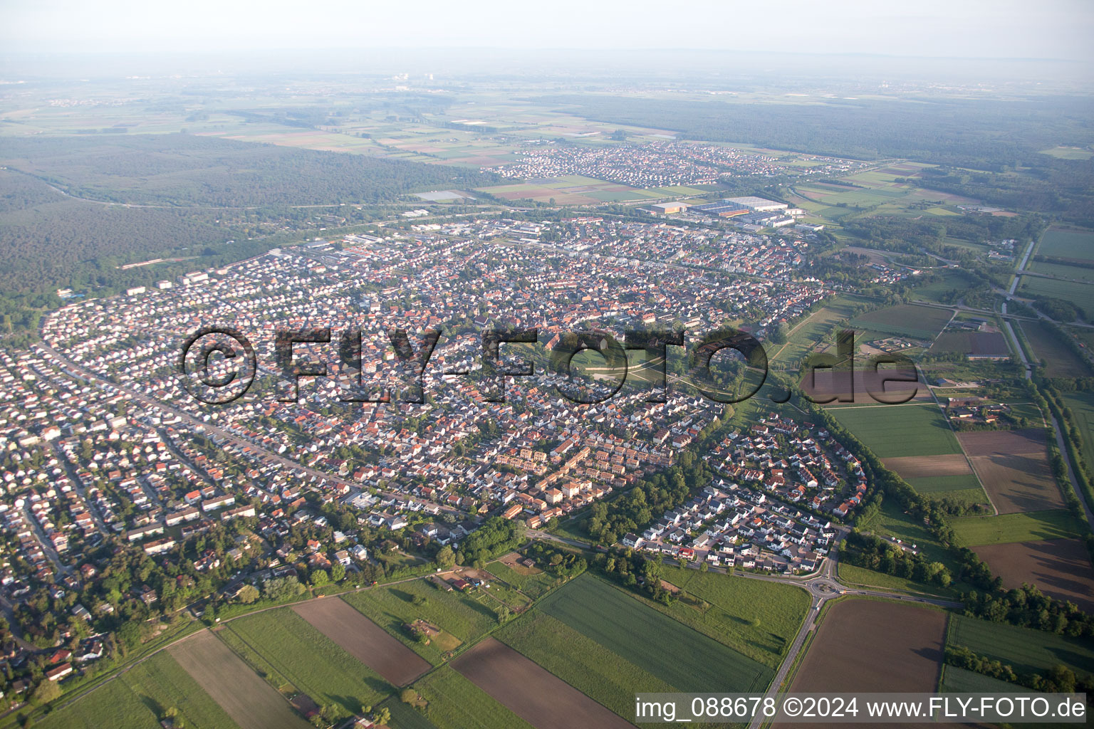 Drone image of Lorsch in the state Hesse, Germany