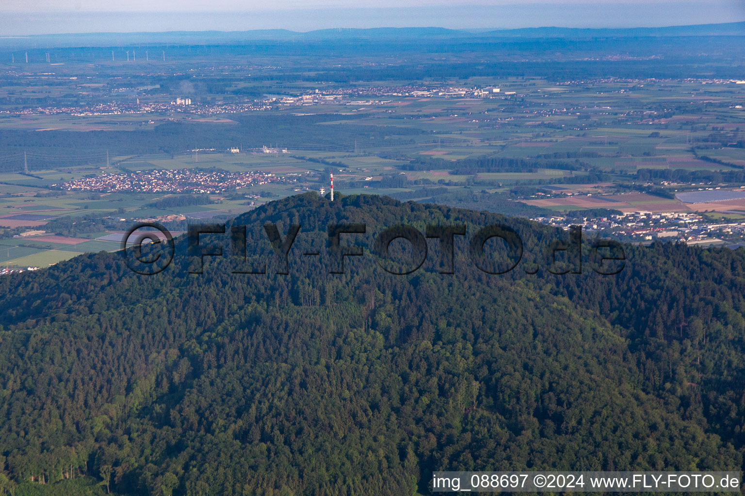 Melibokus in the district Hochstädten in Bensheim in the state Hesse, Germany