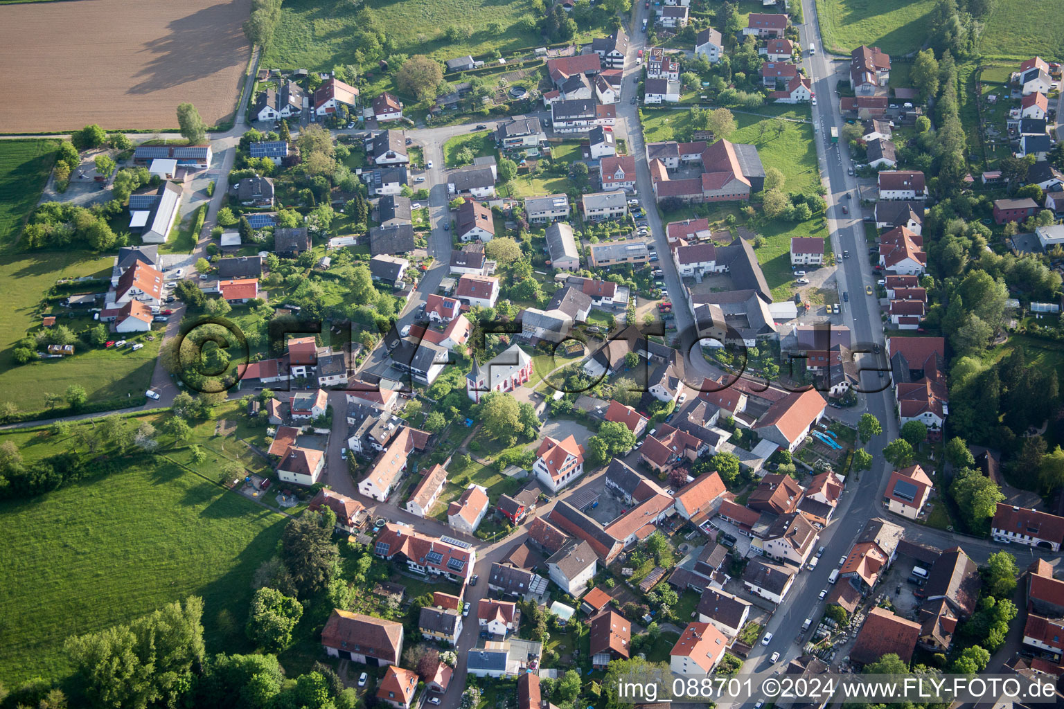 Village view in the district Ernsthofen in Modautal in the state Hesse