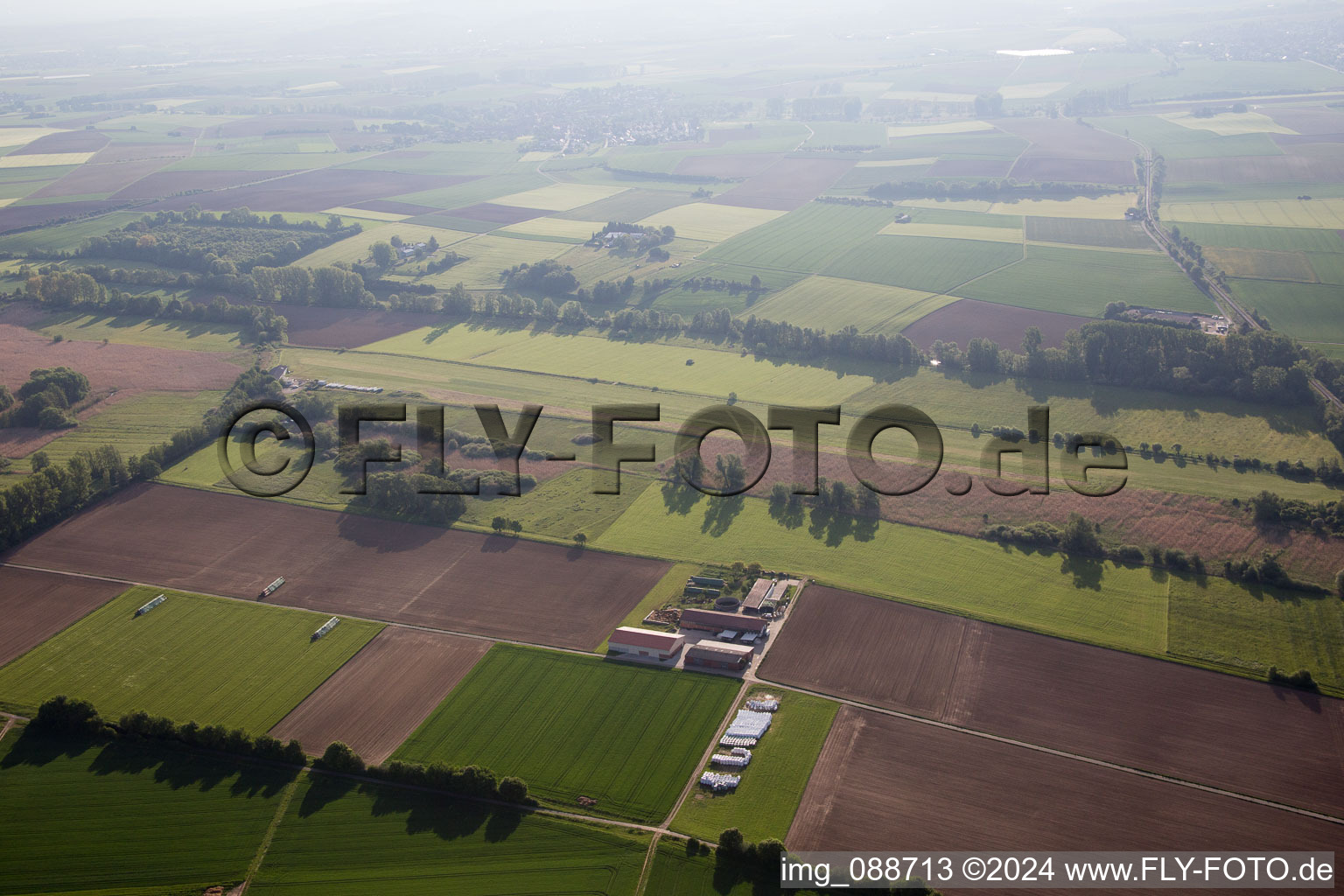 Aerial view of Reinheim in the state Hesse, Germany