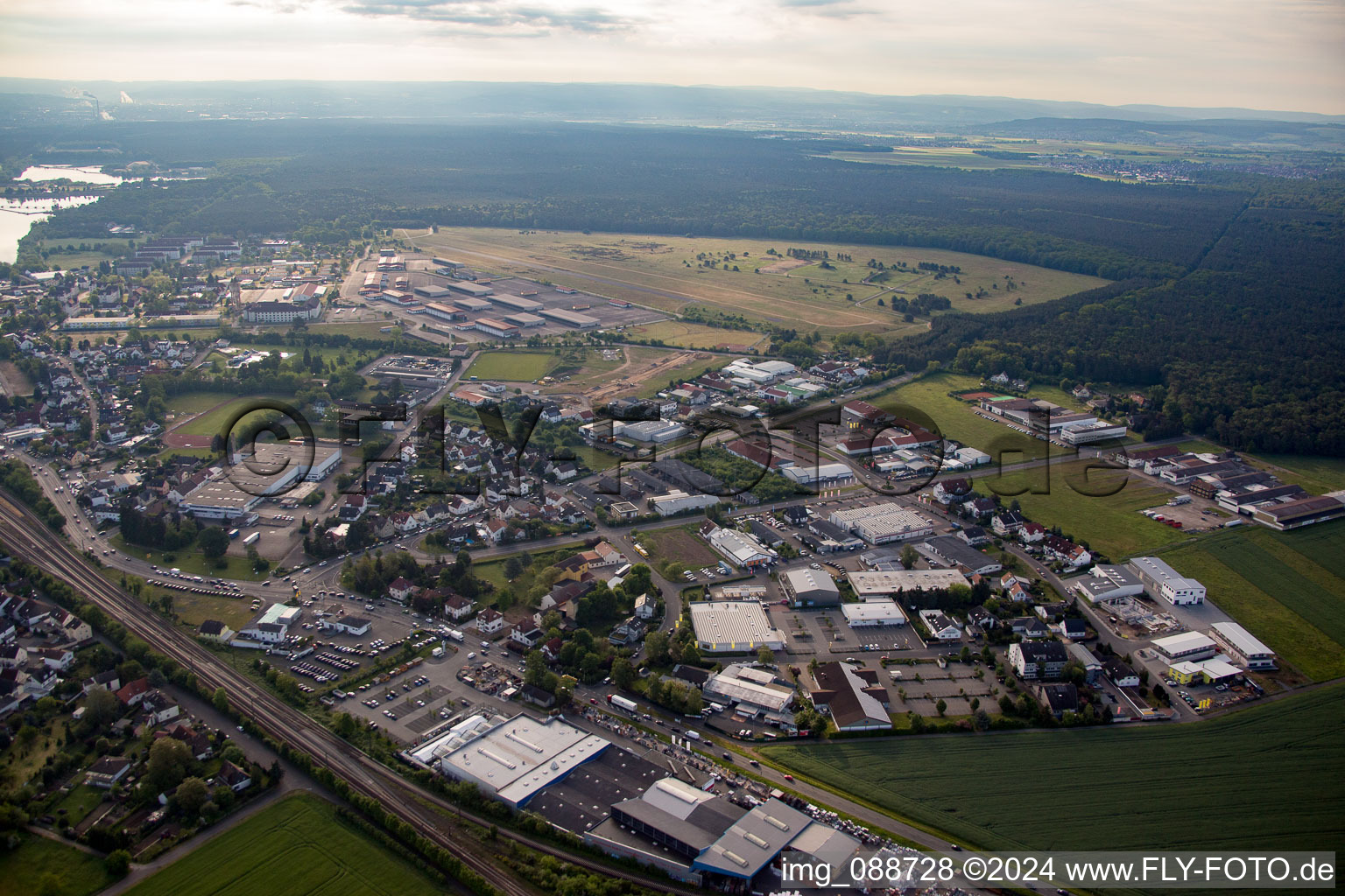 Old airfield in Babenhausen in the state Hesse, Germany