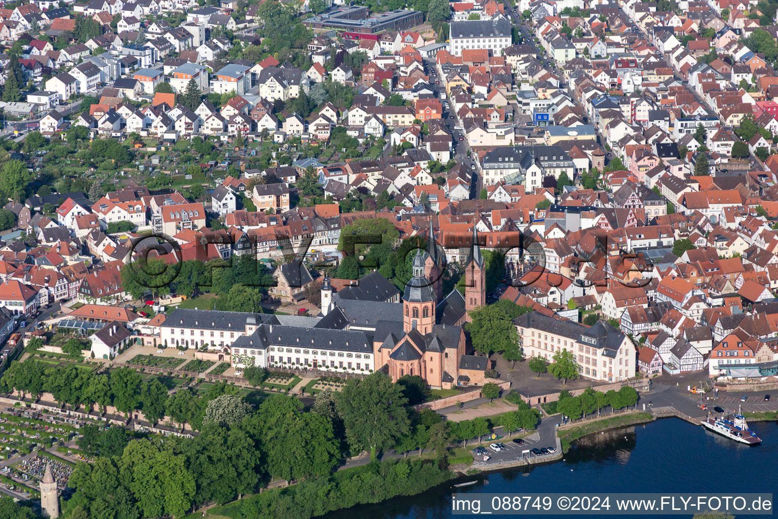 Church building Einhardbasilika in Seligenstadt in the state Hesse, Germany