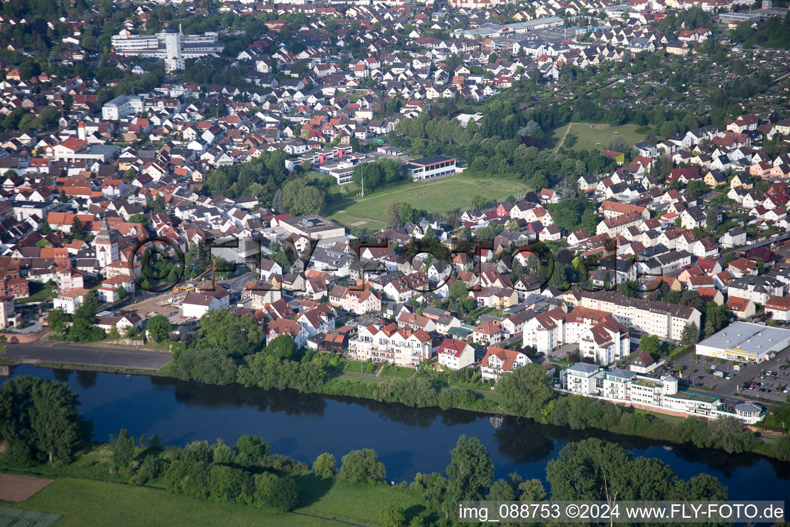 Seligenstadt in the state Hesse, Germany out of the air