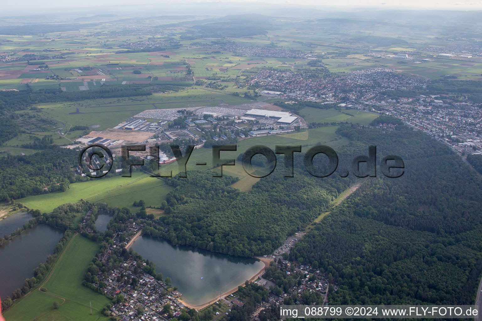 Hanau in the state Hesse, Germany viewn from the air