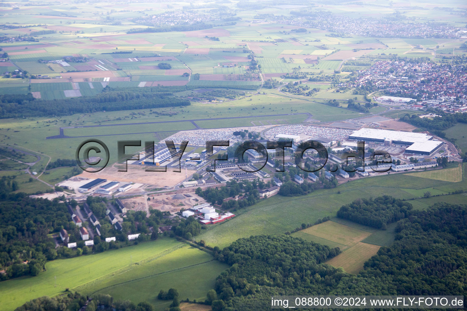 Drone recording of Hanau in the state Hesse, Germany