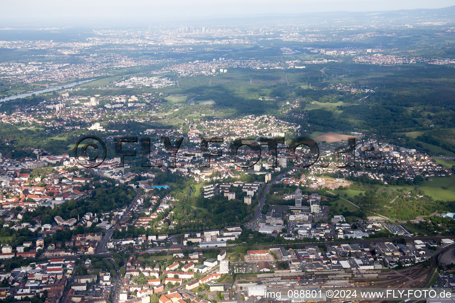 Drone image of Hanau in the state Hesse, Germany