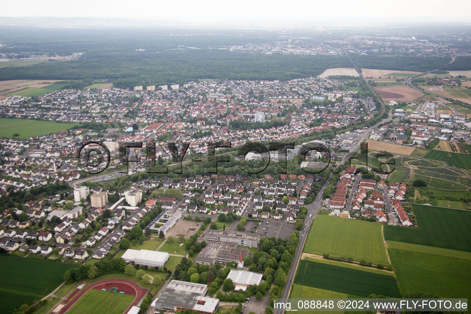 Bruchköbel in the state Hesse, Germany out of the air