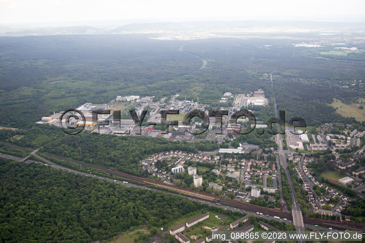 Hanau in the state Hesse, Germany out of the air