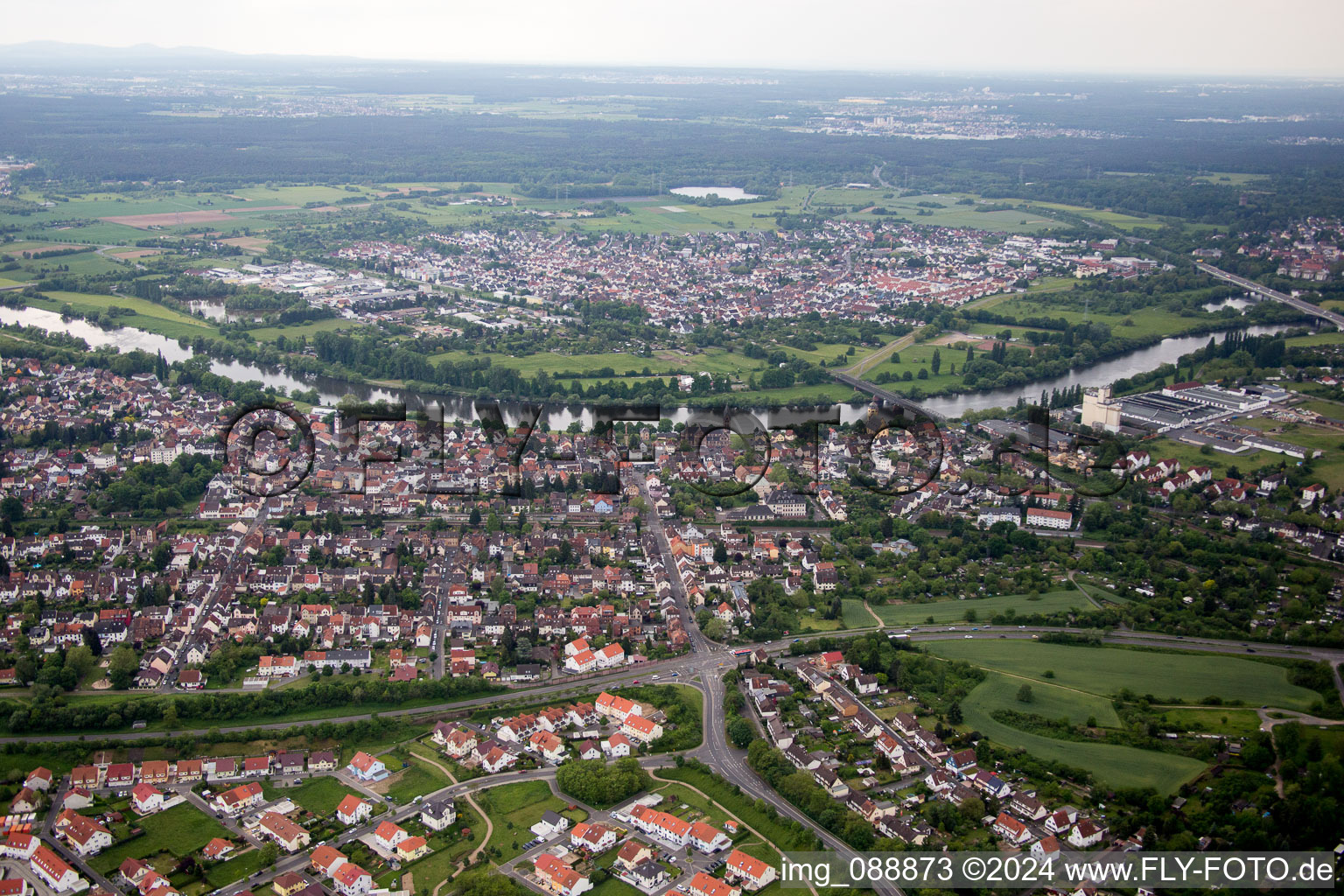 Hanau in the state Hesse, Germany from a drone