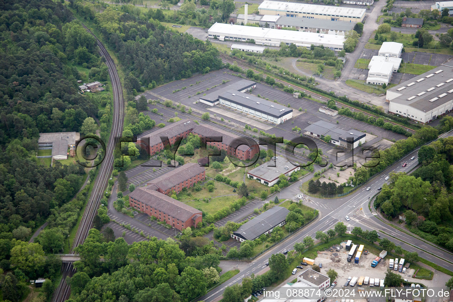 Hanau in the state Hesse, Germany seen from a drone