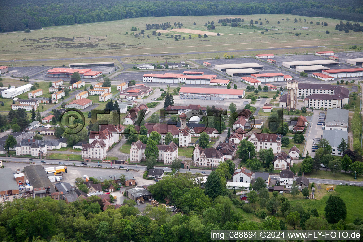 Babenhausen in the state Hesse, Germany seen from above