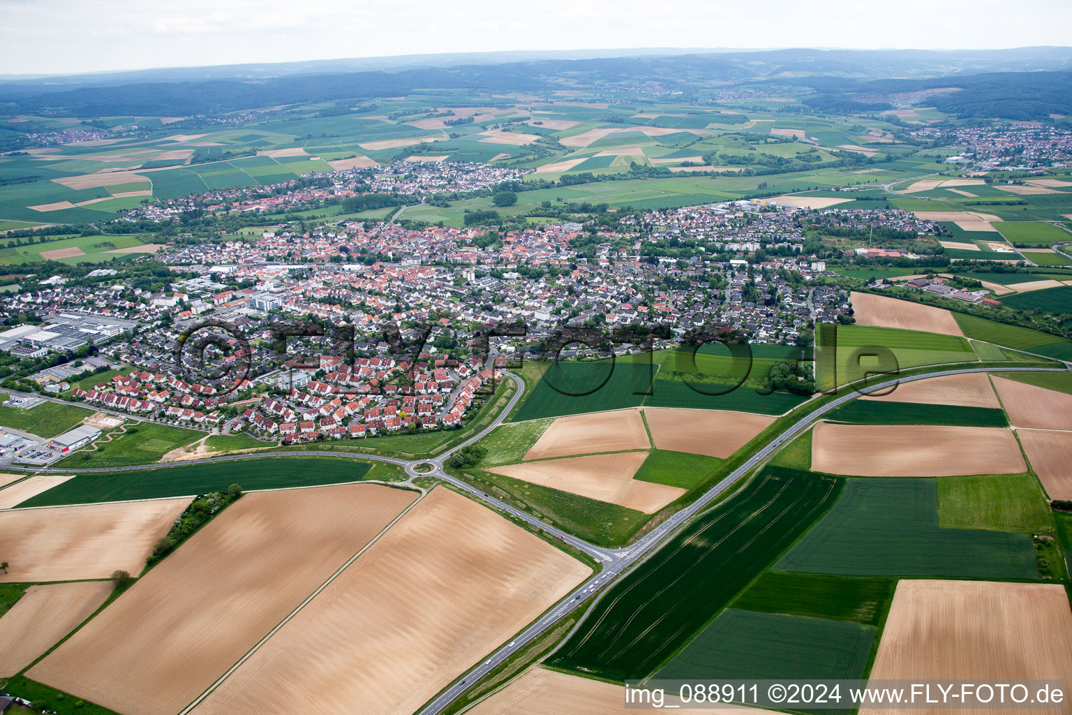 Oblique view of Reinheim in the state Hesse, Germany