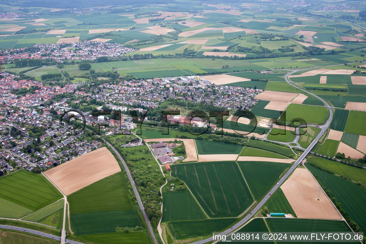 Reinheim in the state Hesse, Germany from above