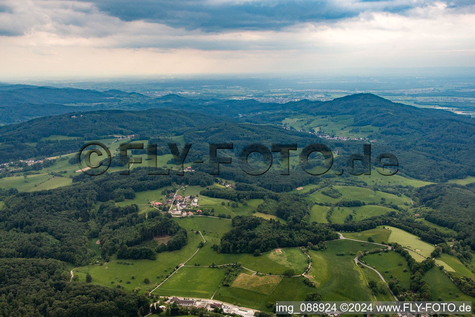 View of Melibokus in the district Ober-Beerbach in Seeheim-Jugenheim in the state Hesse, Germany