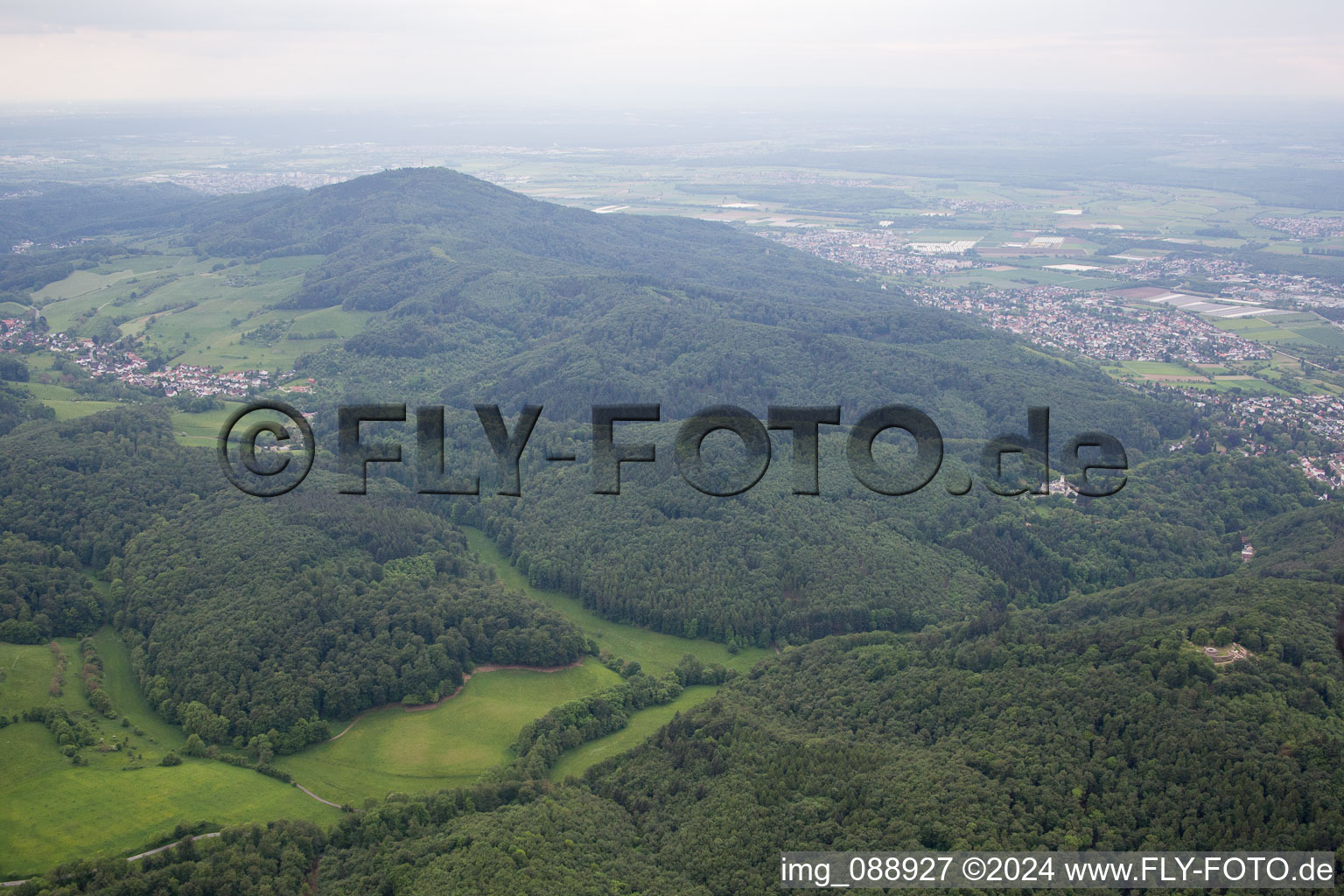 Aerial view of Balkhausen in the state Hesse, Germany