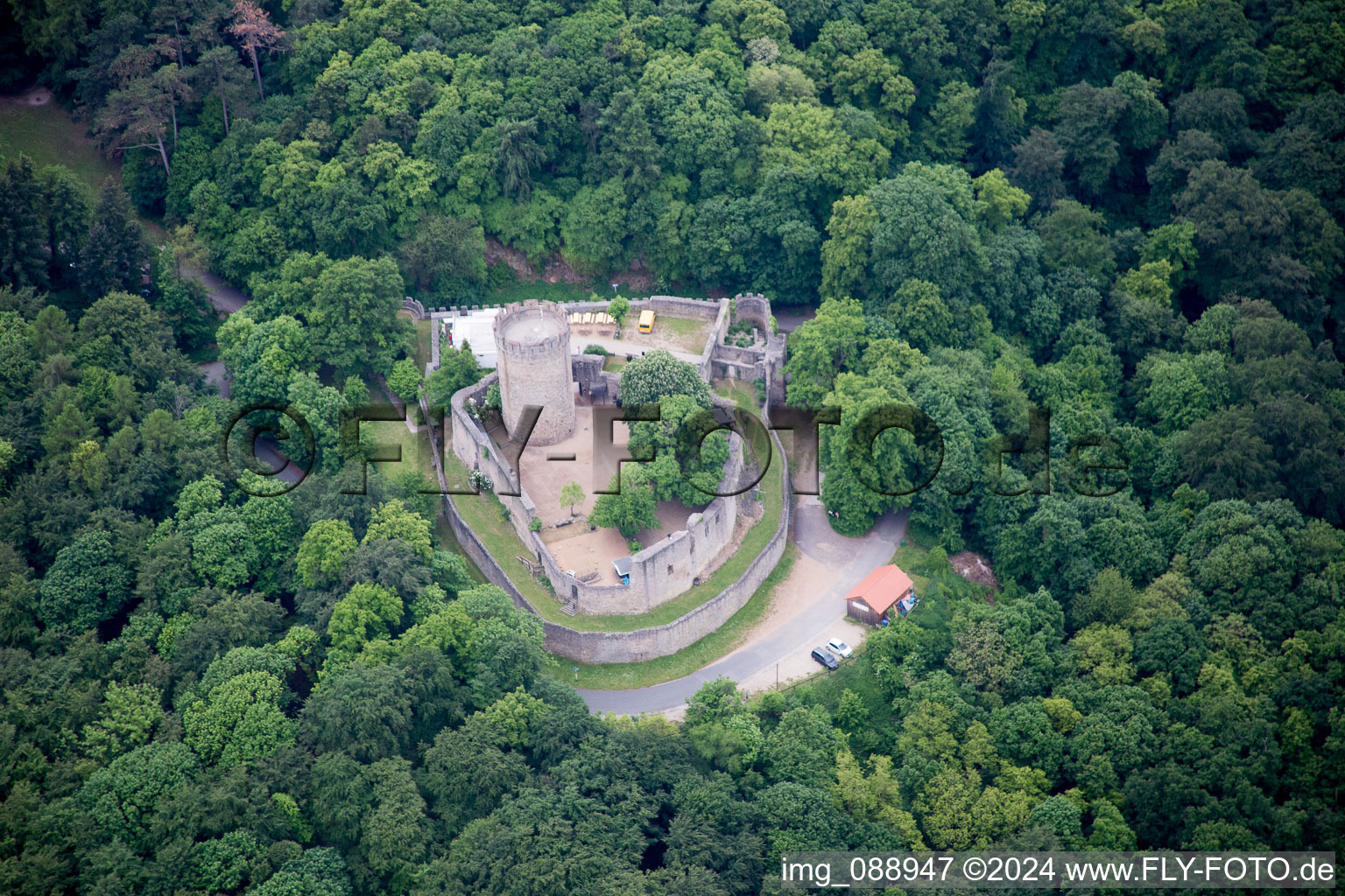 Drone image of Alsbach-Hähnlein in the state Hesse, Germany