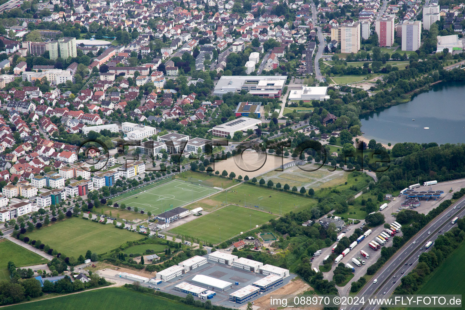 Bensheim in the state Hesse, Germany out of the air