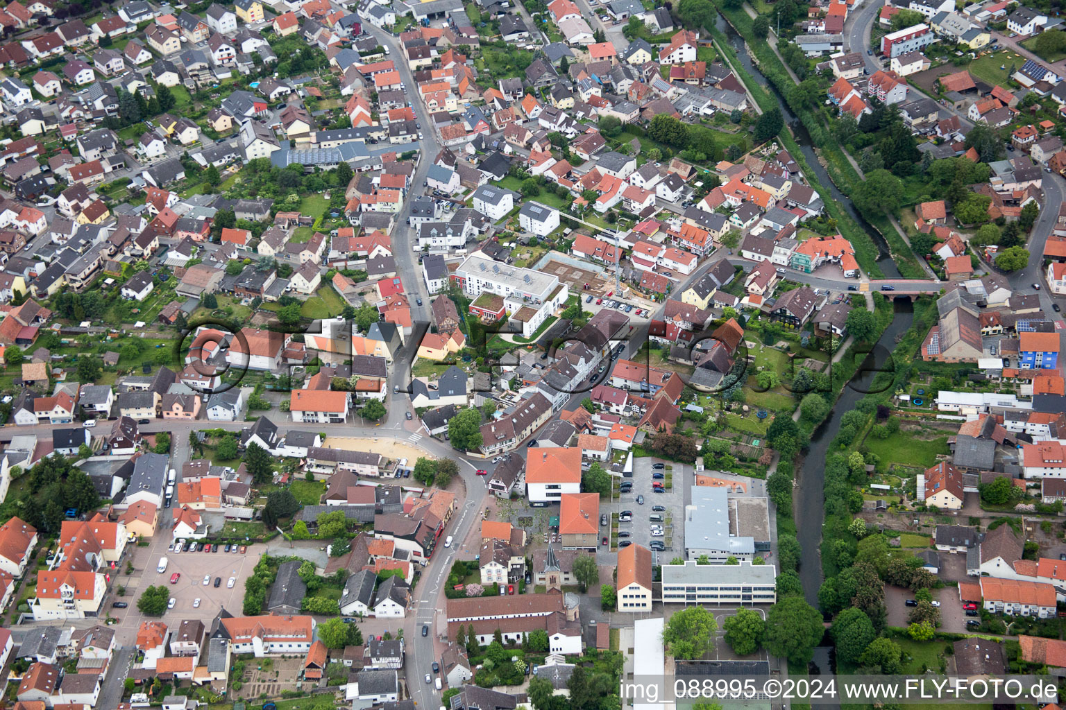 Einhausen in the state Hesse, Germany out of the air