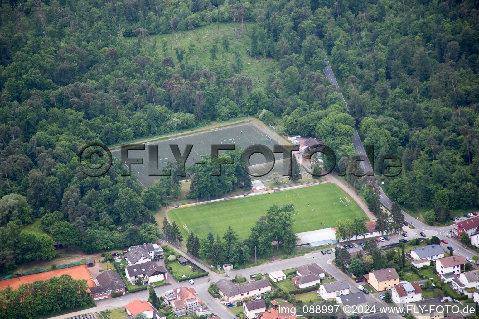 Einhausen in the state Hesse, Germany from the plane