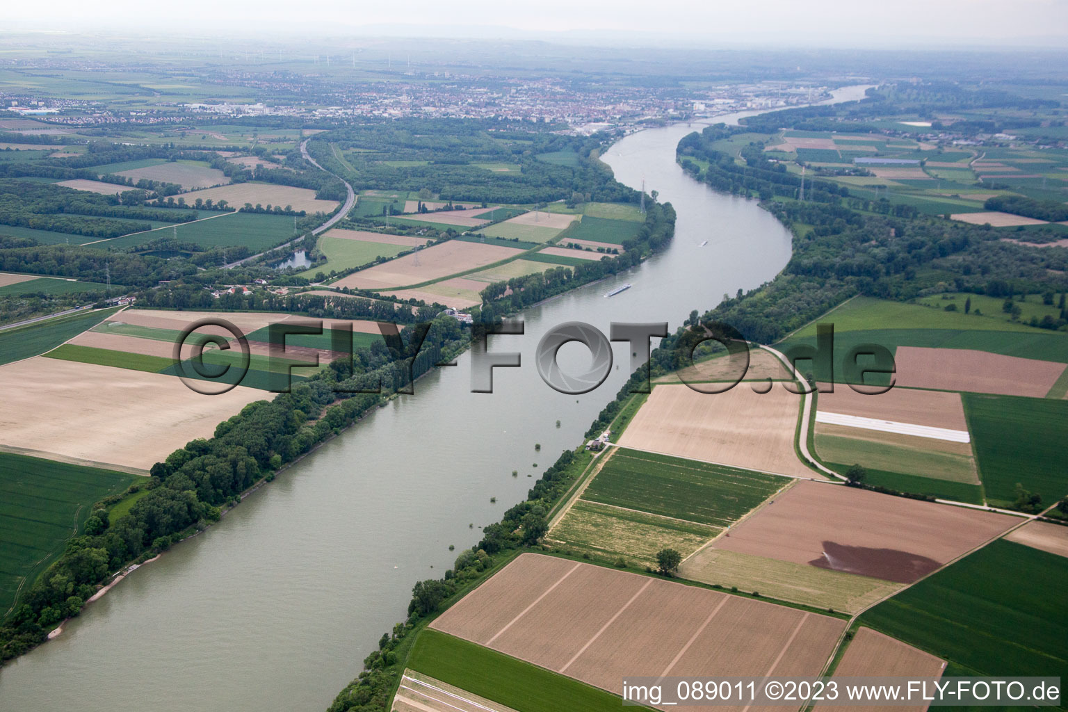 Aerial photograpy of Petersau in the state Rhineland-Palatinate, Germany