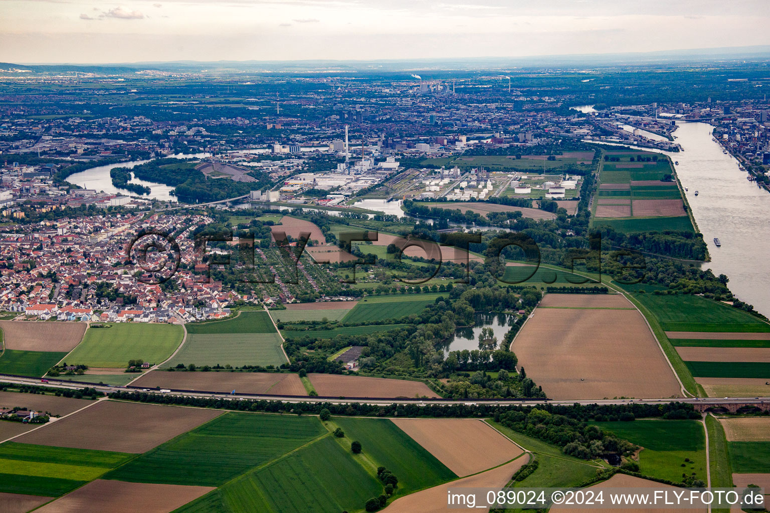 Friesenheim Island in the district Sandhofen in Mannheim in the state Baden-Wuerttemberg, Germany