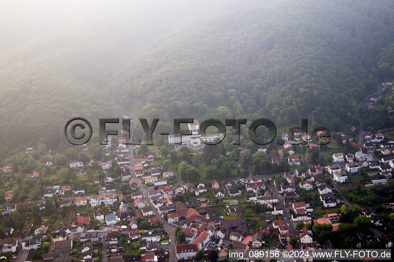 Alsbach-Hähnlein in the state Hesse, Germany from above