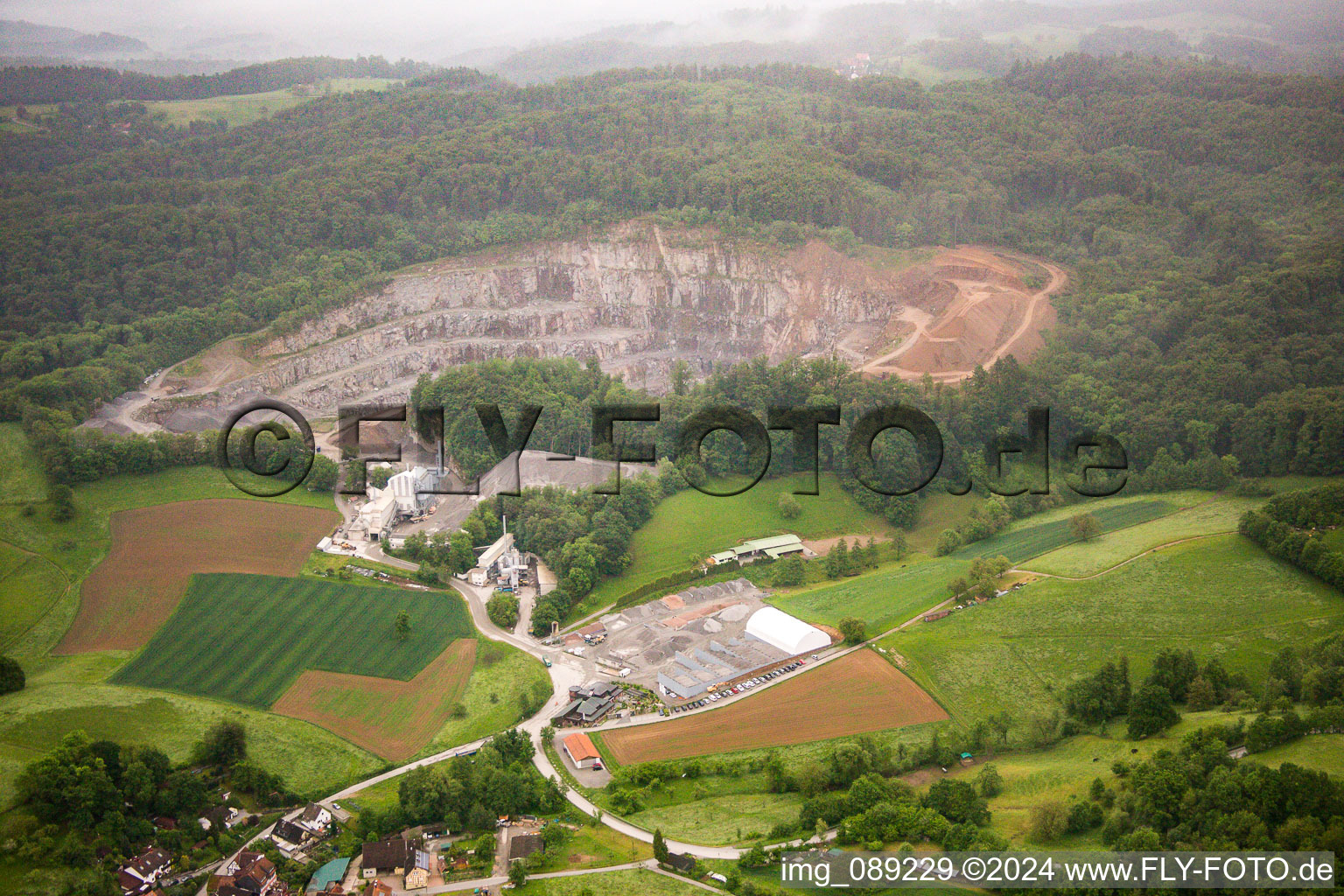 Quarry in Sonderbach in the state Hesse, Germany