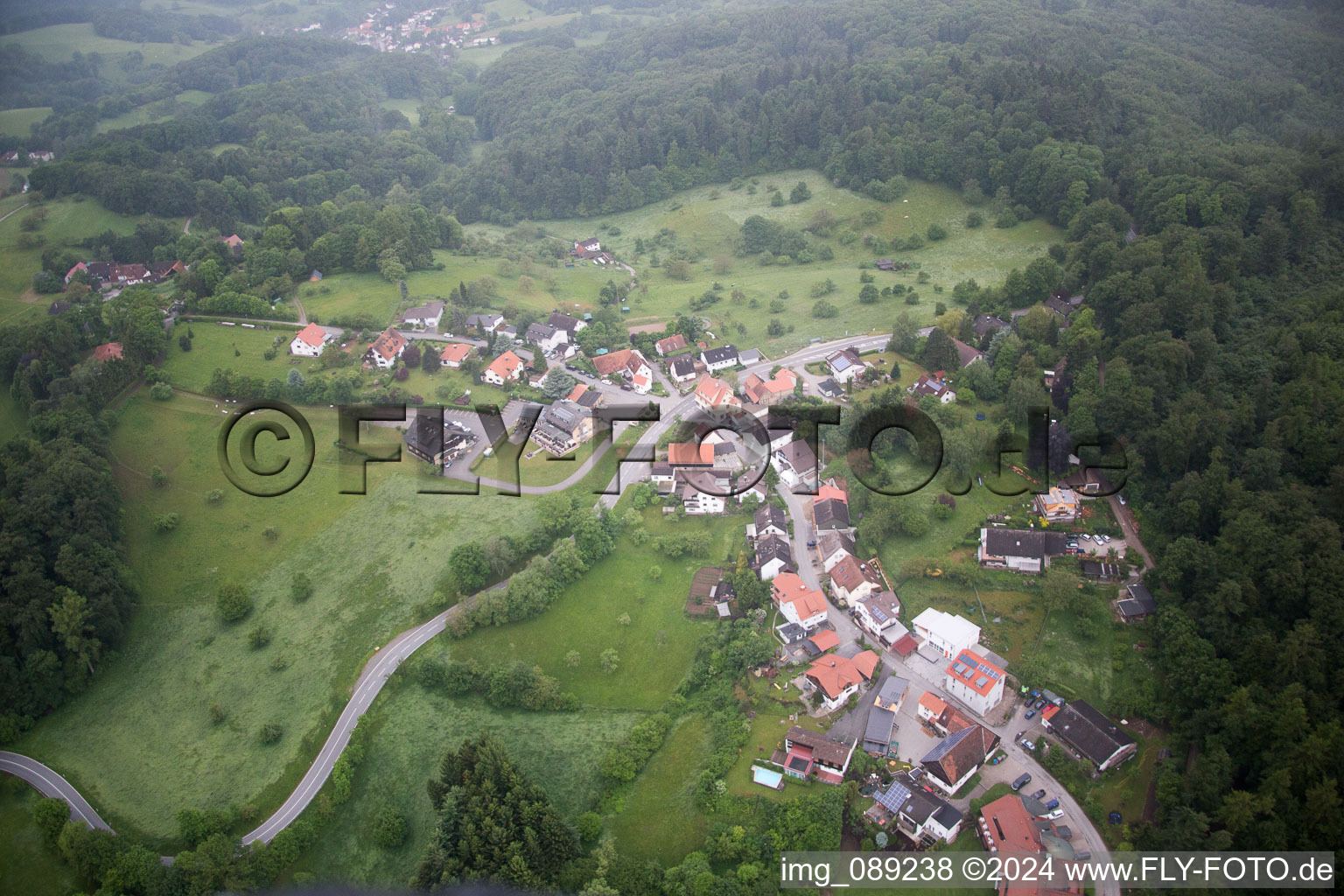 Aerial view of Juhöhe in the state Hesse, Germany