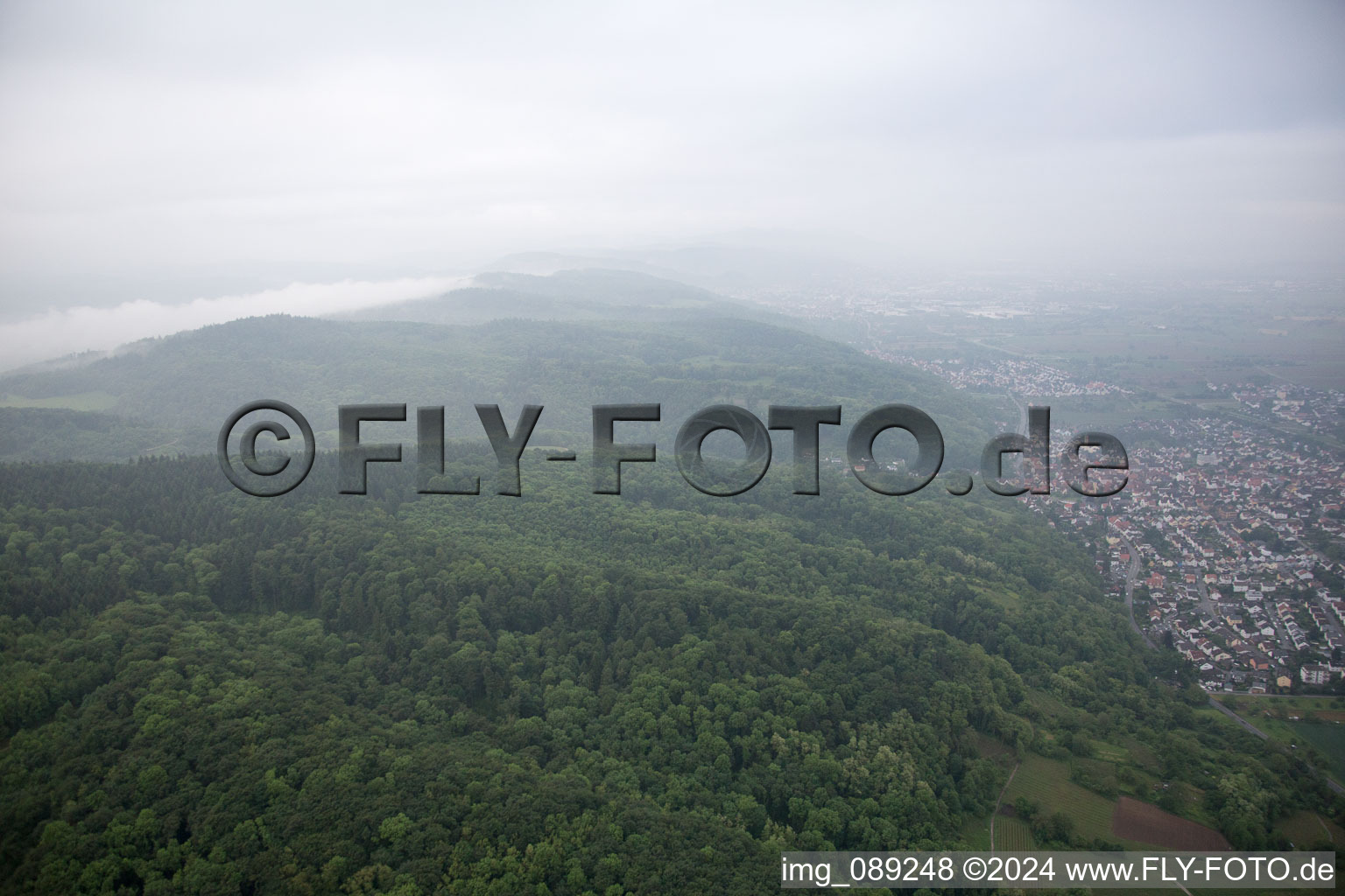 Laudenbach in the state Baden-Wuerttemberg, Germany from above