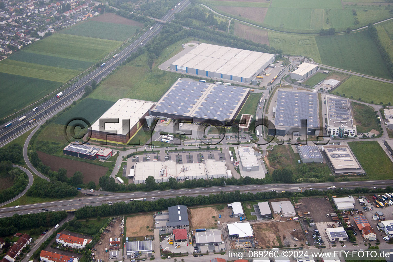 Lorsch in the state Hesse, Germany seen from a drone