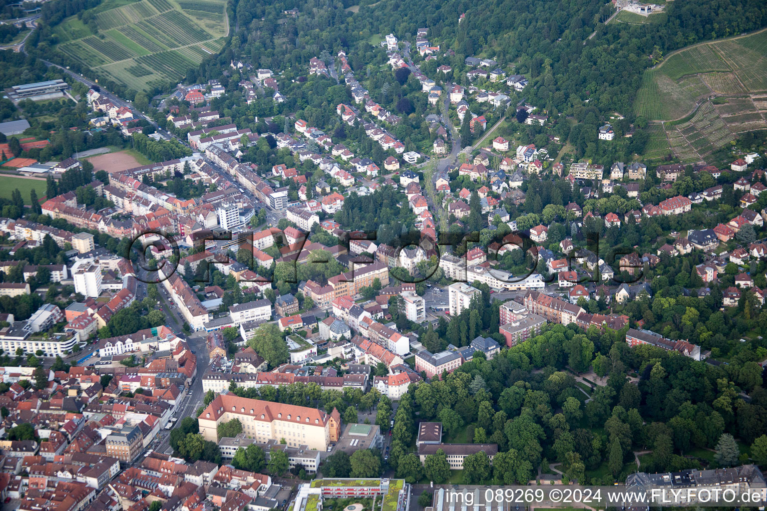 Turmberg in the district Durlach in Karlsruhe in the state Baden-Wuerttemberg, Germany